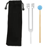 Tuning Fork Aluminio Médico Chakra Hammer Ball Diagnostic Ear Tuning Vibración Juego de herramientasde sonido 128 HZ